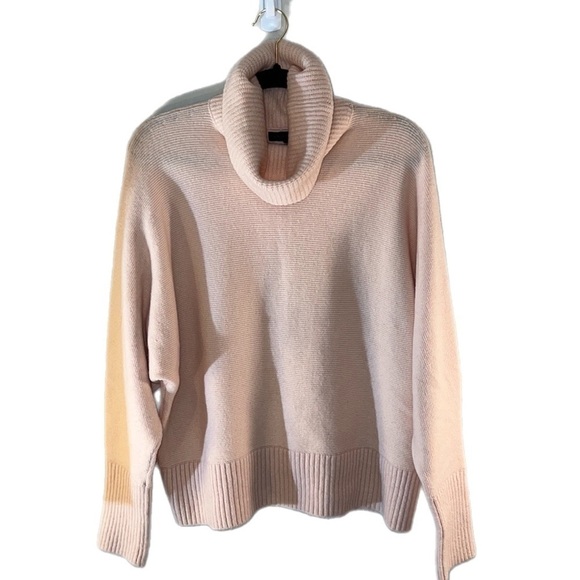 Banana Republic Pink Wool Alpaca Knit Cowl Neck Sweater Medium/ Large - Picture 1 of 8